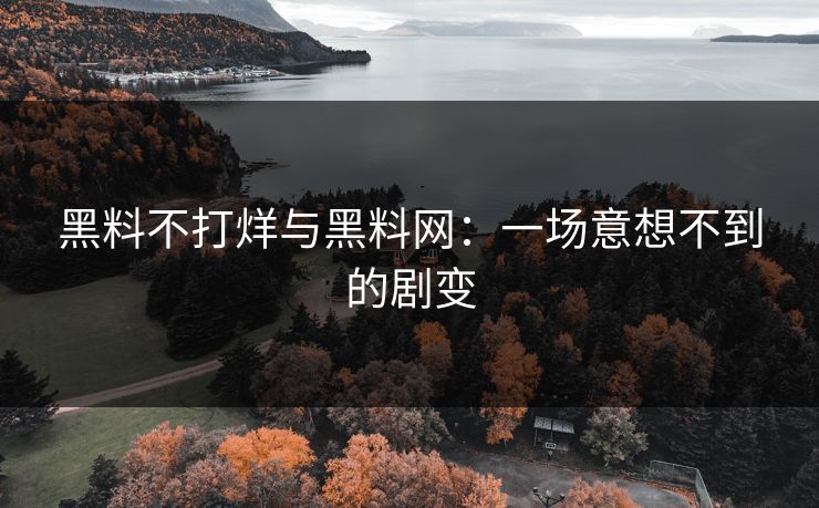黑料不打烊与黑料网：一场意想不到的剧变